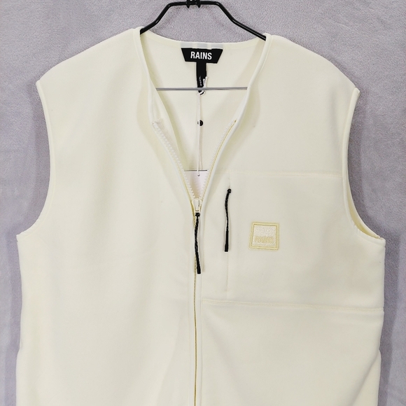 New RAINS Fleece Vest in STRAW Pale Yellow P4178 - Picture 4 of 10